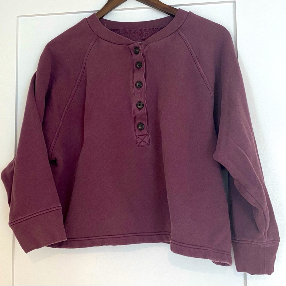 Madewell Betterterry Henley Sweatshirt - M